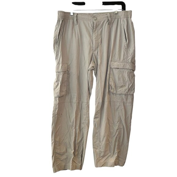 The North Face Pants Mens 34 SHORT 26"‎ Inseam Cargo Pants Nylon Hiking Utility - Picture 1 of 7